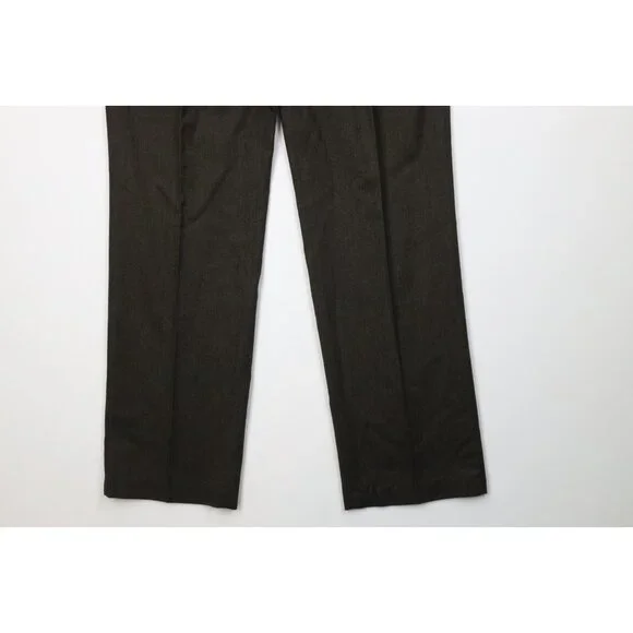 Vintage 90s Streetwear Mens Size 36x32 Wool Knit Wide Leg Chino Pants Green USA